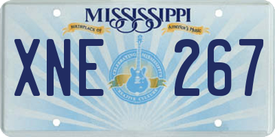 MS license plate XNE267