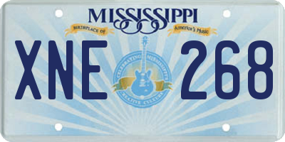 MS license plate XNE268