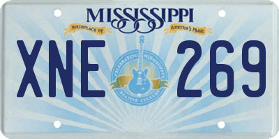 MS license plate XNE269
