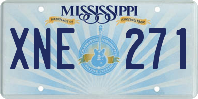 MS license plate XNE271
