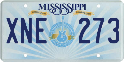 MS license plate XNE273