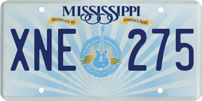 MS license plate XNE275