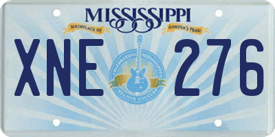 MS license plate XNE276