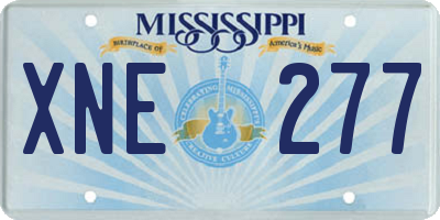 MS license plate XNE277