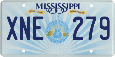 MS license plate XNE279