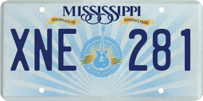 MS license plate XNE281