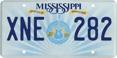 MS license plate XNE282