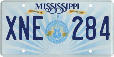 MS license plate XNE284