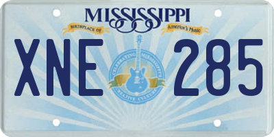 MS license plate XNE285
