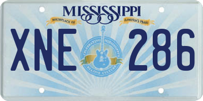 MS license plate XNE286