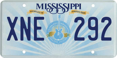 MS license plate XNE292