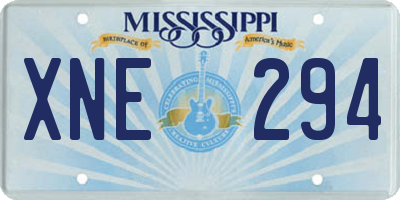 MS license plate XNE294