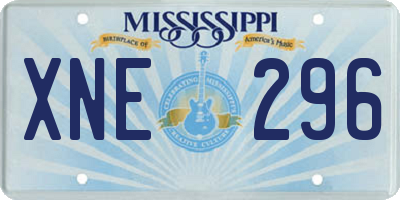 MS license plate XNE296