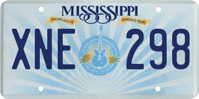 MS license plate XNE298