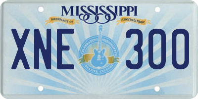 MS license plate XNE300
