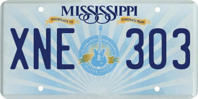 MS license plate XNE303