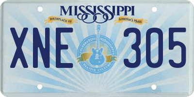 MS license plate XNE305