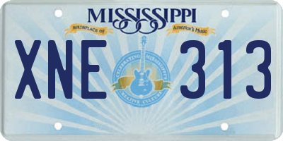 MS license plate XNE313