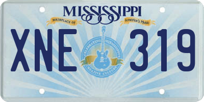 MS license plate XNE319