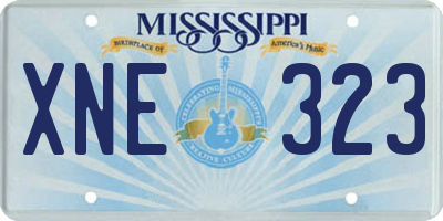 MS license plate XNE323