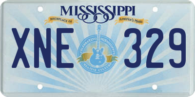 MS license plate XNE329