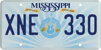 MS license plate XNE330