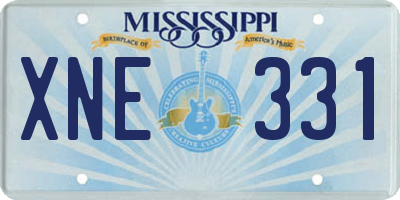 MS license plate XNE331