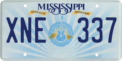 MS license plate XNE337