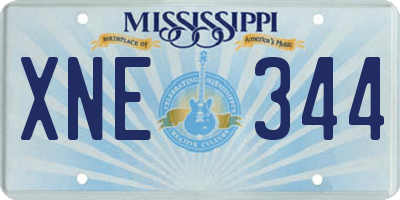 MS license plate XNE344