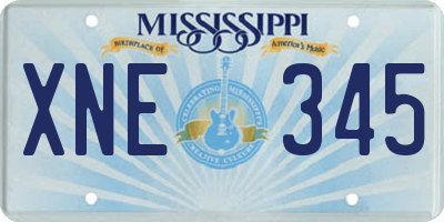 MS license plate XNE345