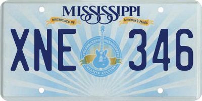 MS license plate XNE346