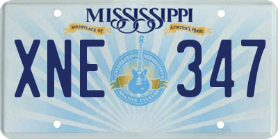 MS license plate XNE347