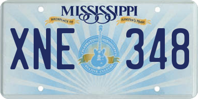 MS license plate XNE348