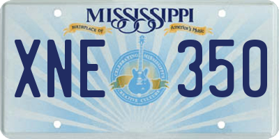 MS license plate XNE350