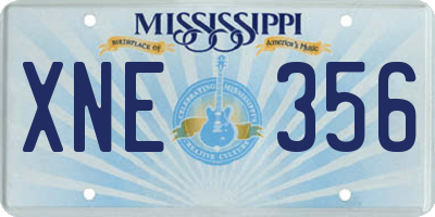 MS license plate XNE356