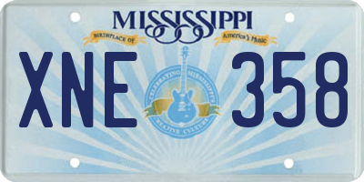 MS license plate XNE358