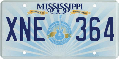 MS license plate XNE364