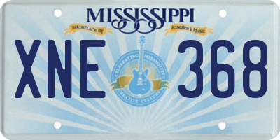 MS license plate XNE368