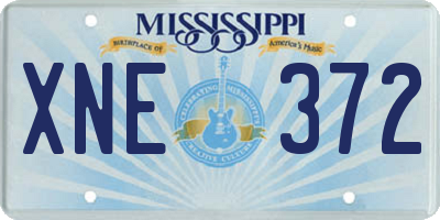 MS license plate XNE372