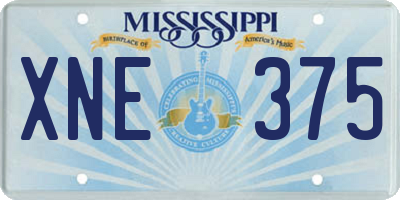 MS license plate XNE375