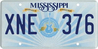 MS license plate XNE376