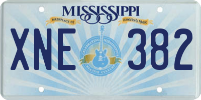 MS license plate XNE382