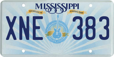 MS license plate XNE383