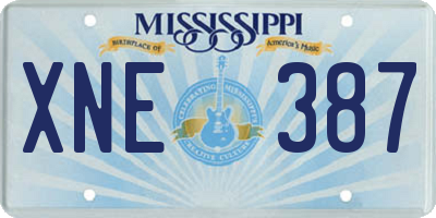 MS license plate XNE387