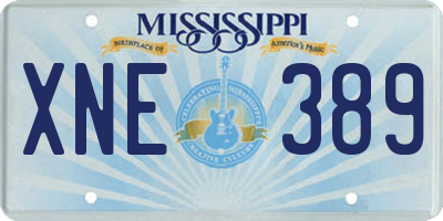 MS license plate XNE389