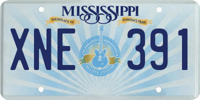 MS license plate XNE391