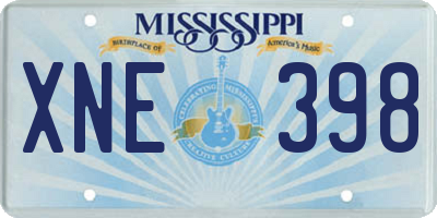 MS license plate XNE398
