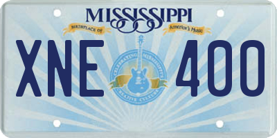 MS license plate XNE400