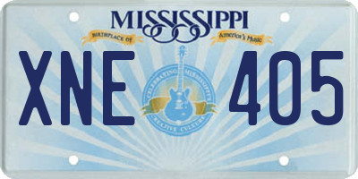MS license plate XNE405