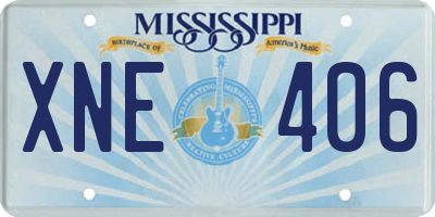 MS license plate XNE406
